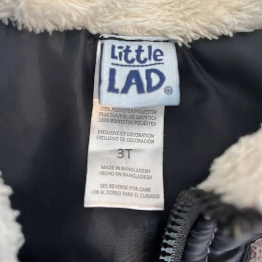 Little Lad 3T black and brown puffer vest. Great condition
